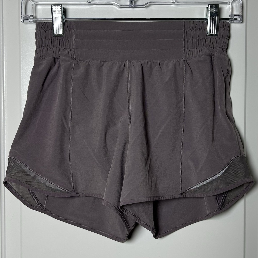 Lululemon Dusty Purple Built-In Liner Smocked Waist Lightweight Running Shorts